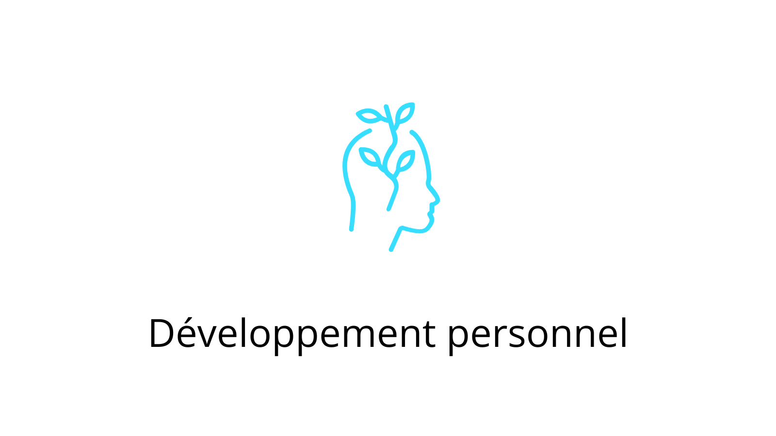 Icône représentant deux profils humains avec des plantes en croissance, symbolisant le développement personnel dans l'apprentissage du trading.