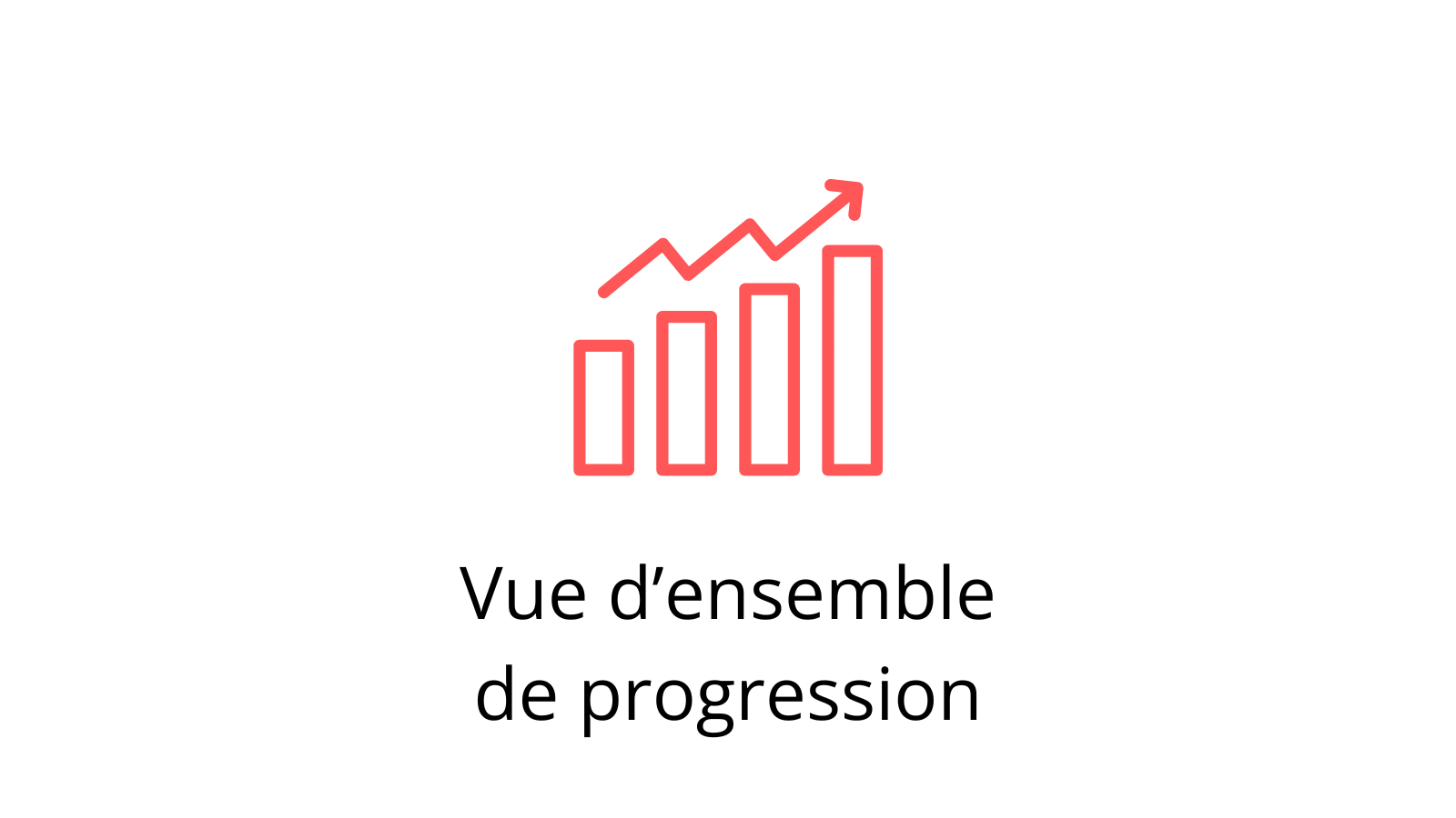 Icône bleue représentant un graphique en barres avec une flèche ascendante, symbolisant la progression et la performance.