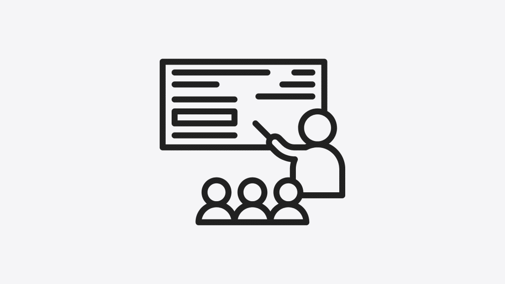 Illustration d’un formateur enseignant à un groupe – pédagogie axée sur l’efficacité en formation trading SWAP Club